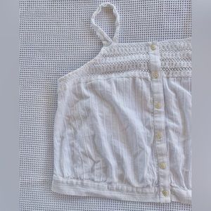 Universal Thread White Crochet Tank Top
